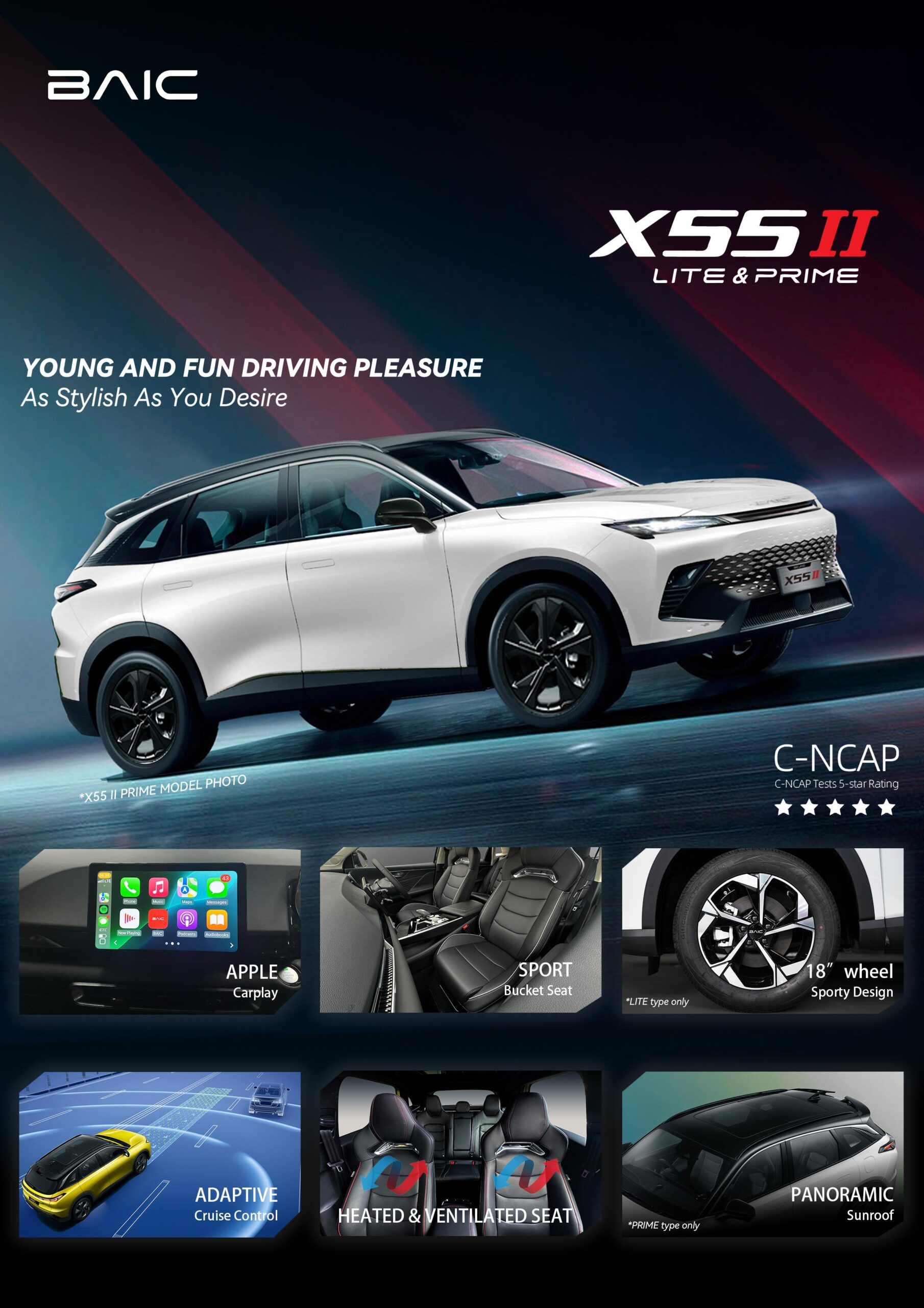 BAIC X55 II Lite - Eksterior & Interior